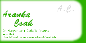 aranka csak business card